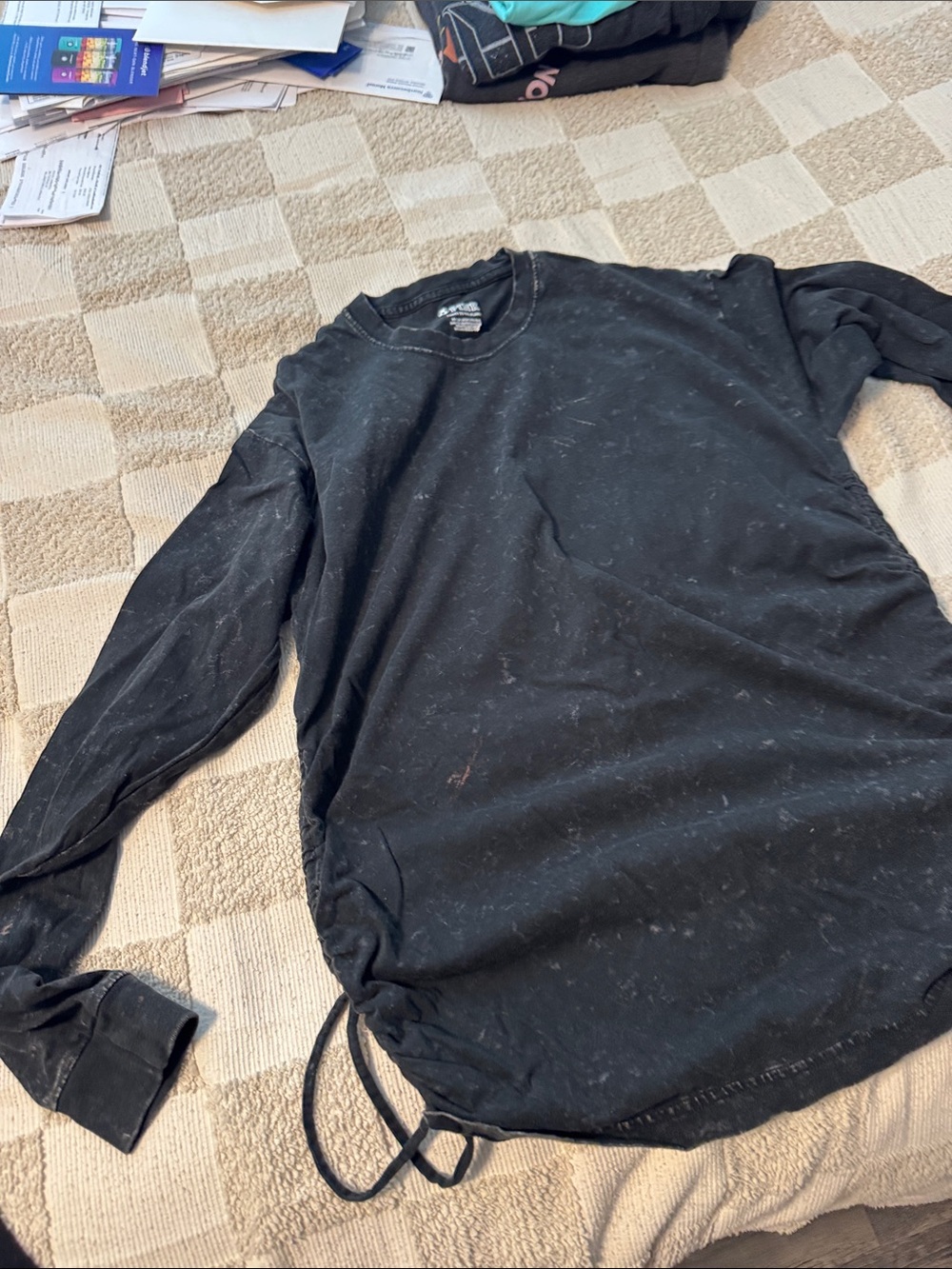 Men's Black Long-Sleeve Casual Shirt